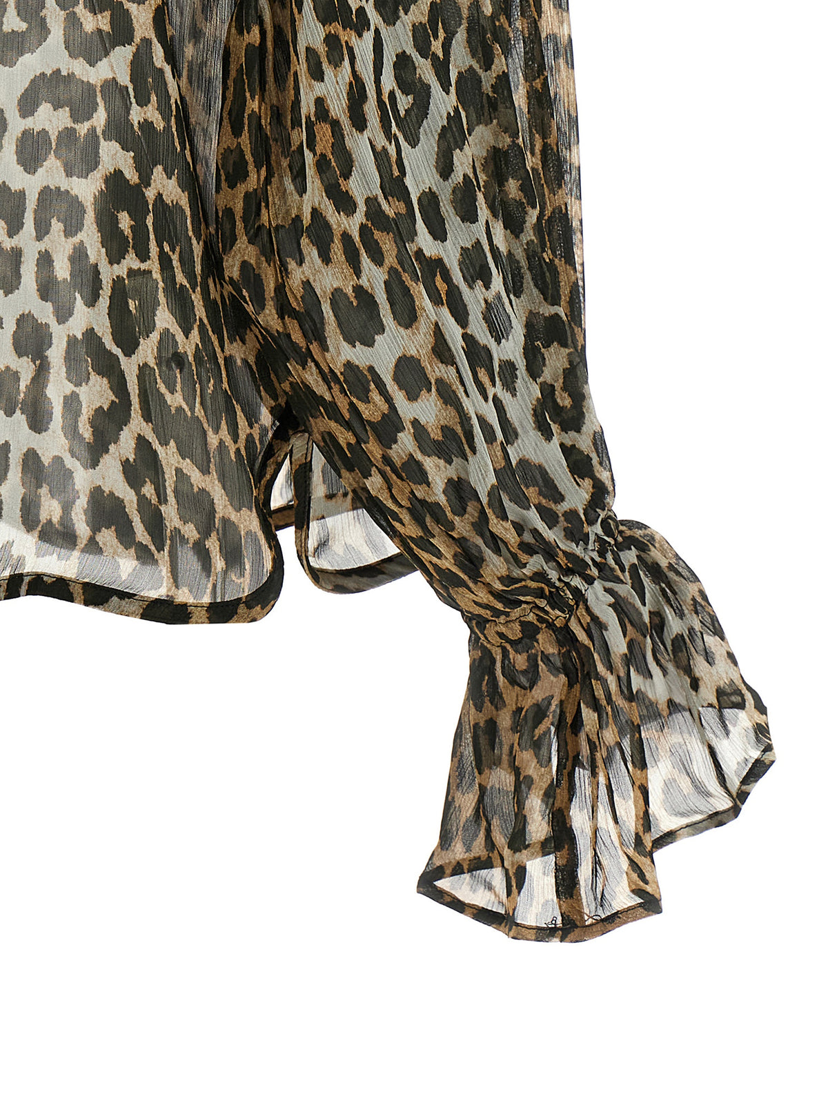 Blusa marrone in viscosa Ganni