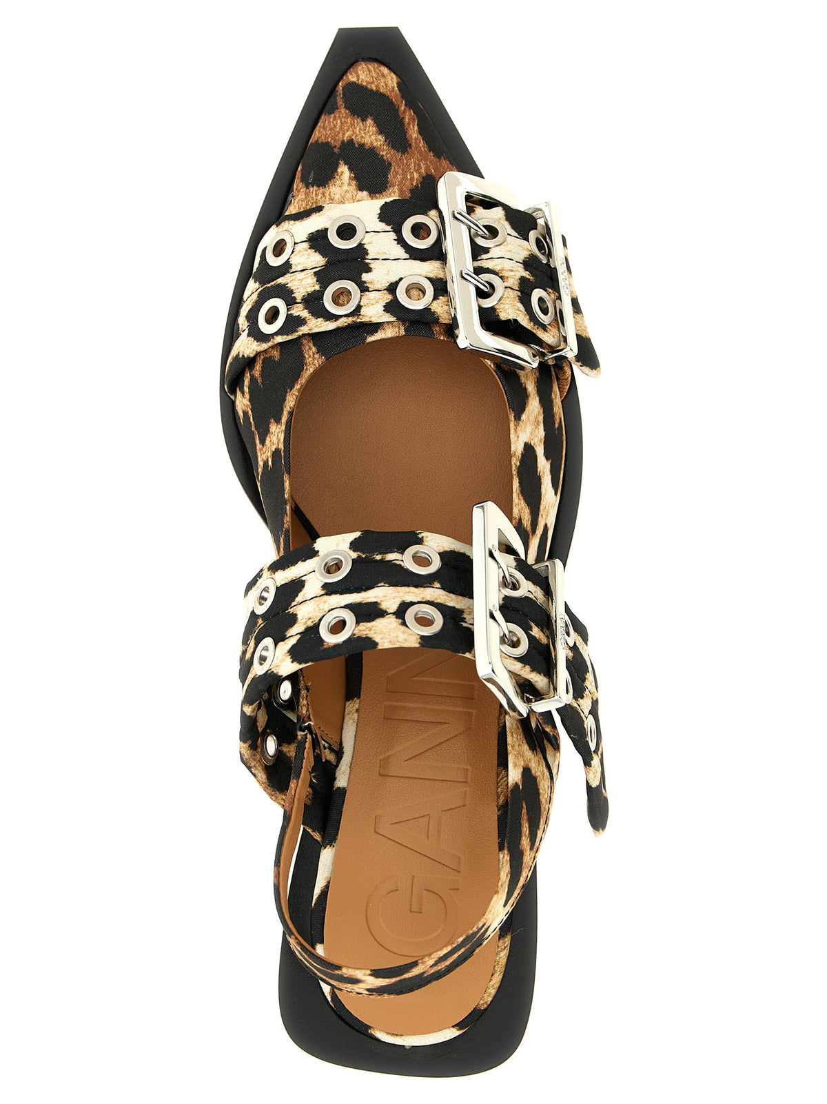 Ballerine Ganni in poliestere multicolore