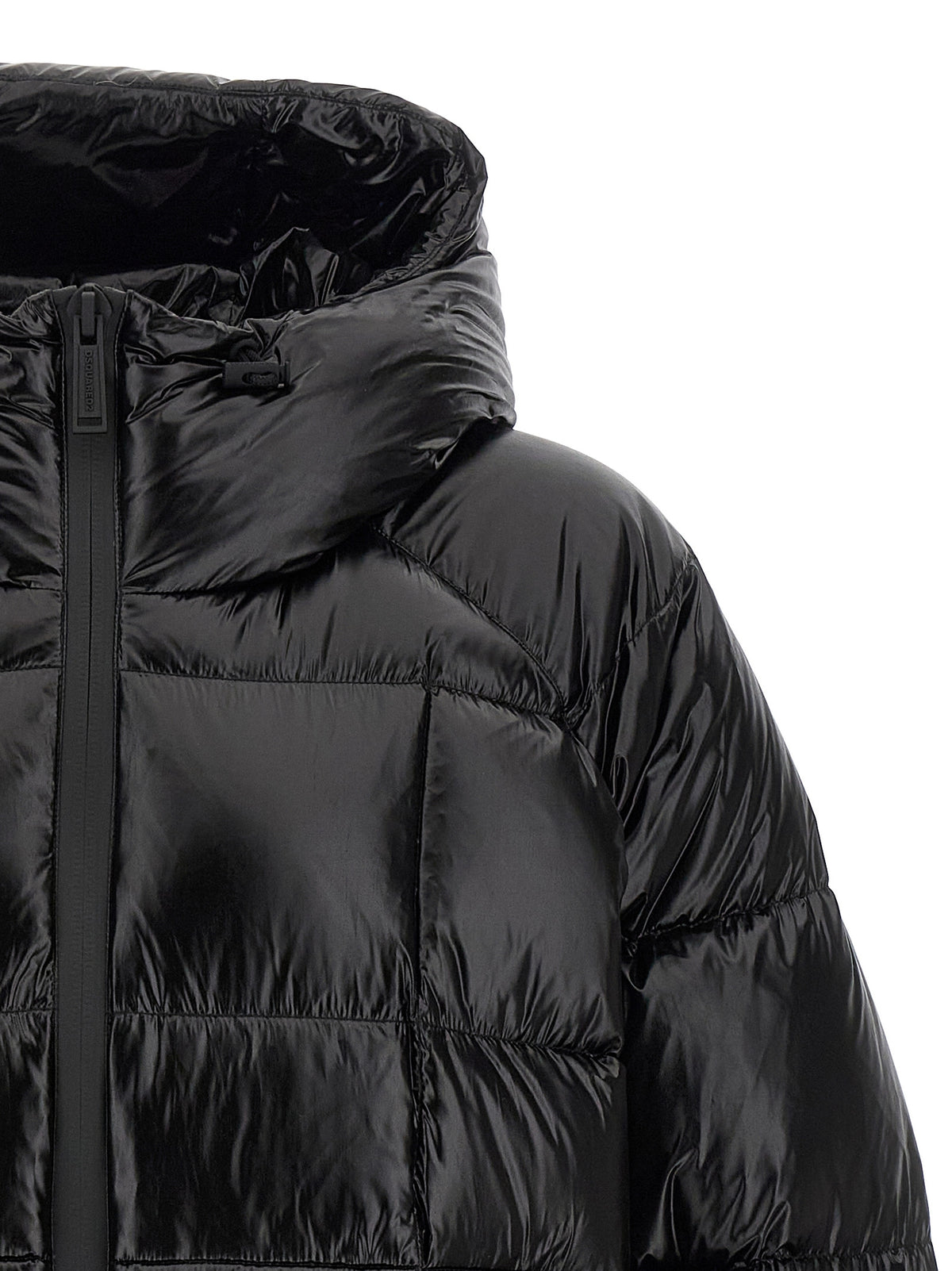Giacca lunga Dsquared² in poliammide nera
