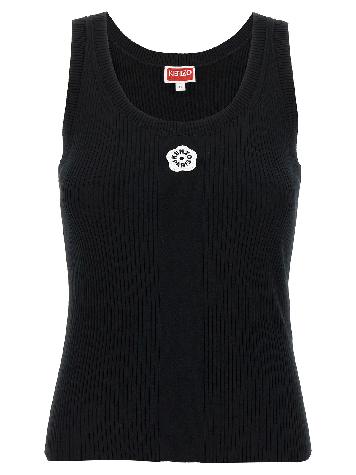 T-shirt smanicata Kenzo in viscosa nera