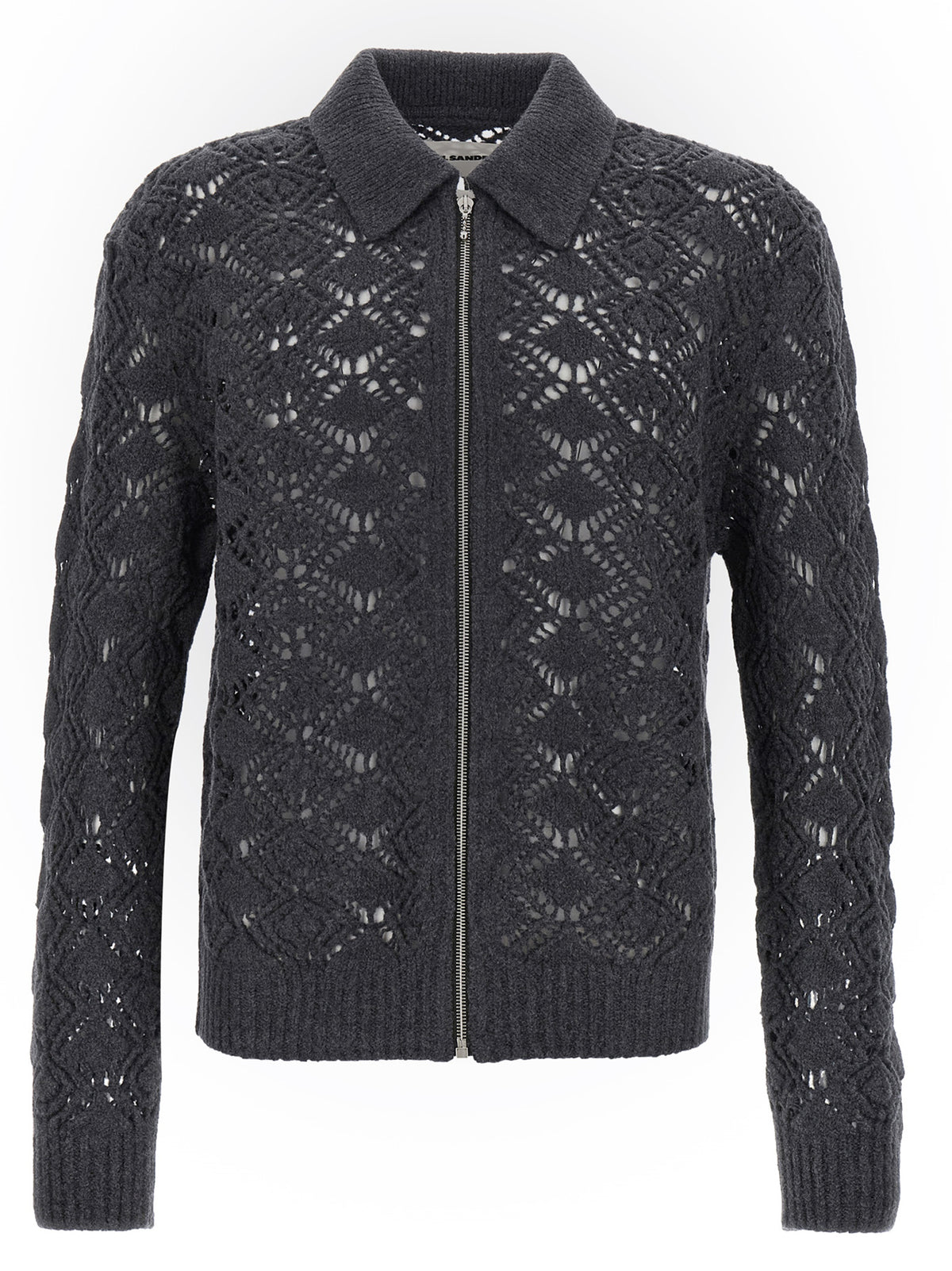 Cardigan Jil Sander grigio in lana vergine
