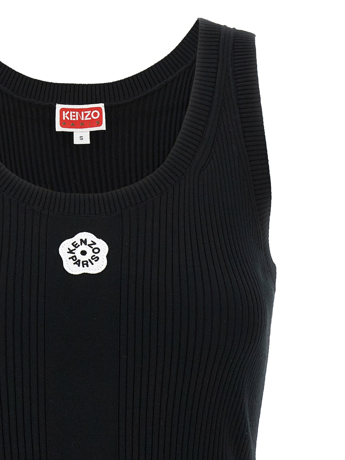 T-shirt smanicata Kenzo in viscosa nera