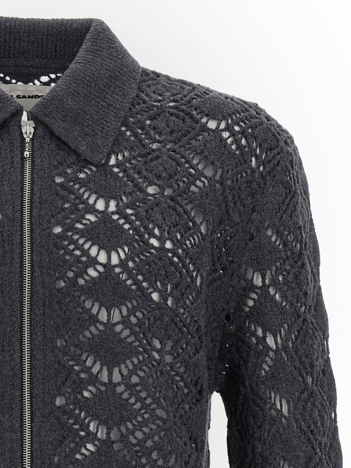 Cardigan Jil Sander grigio in lana vergine