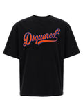 T-shirt in cotone nera Dsquared²