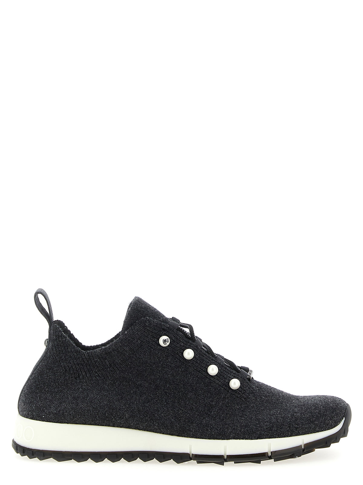Sneakers basse Jimmy Choo in Tencel nero