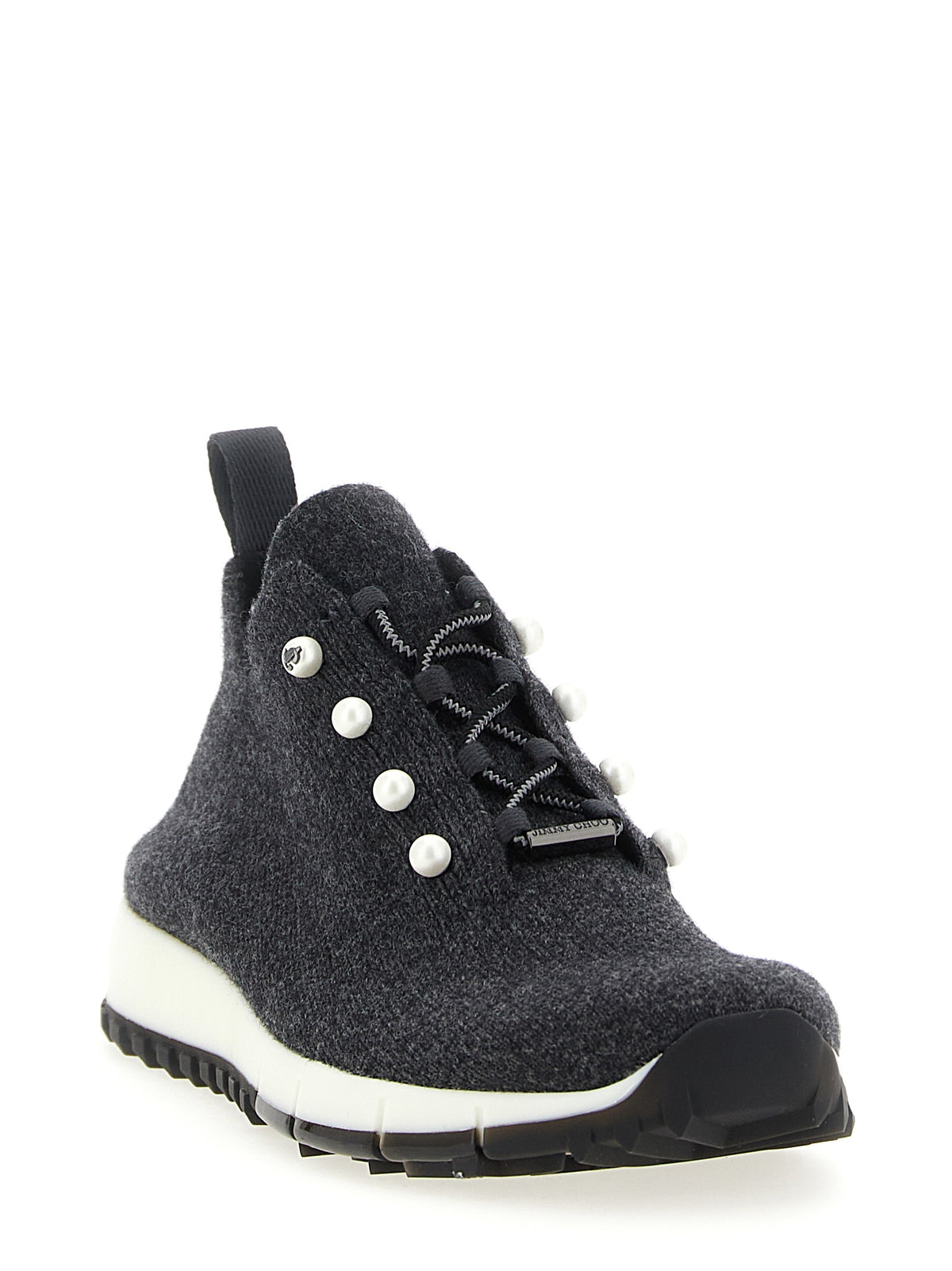 Sneakers basse Jimmy Choo in Tencel nero