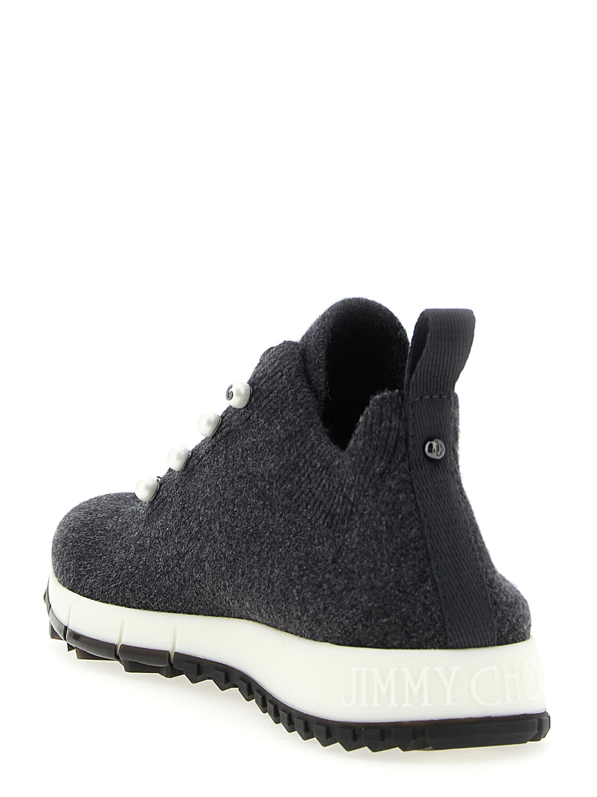 Sneakers basse Jimmy Choo in Tencel nero