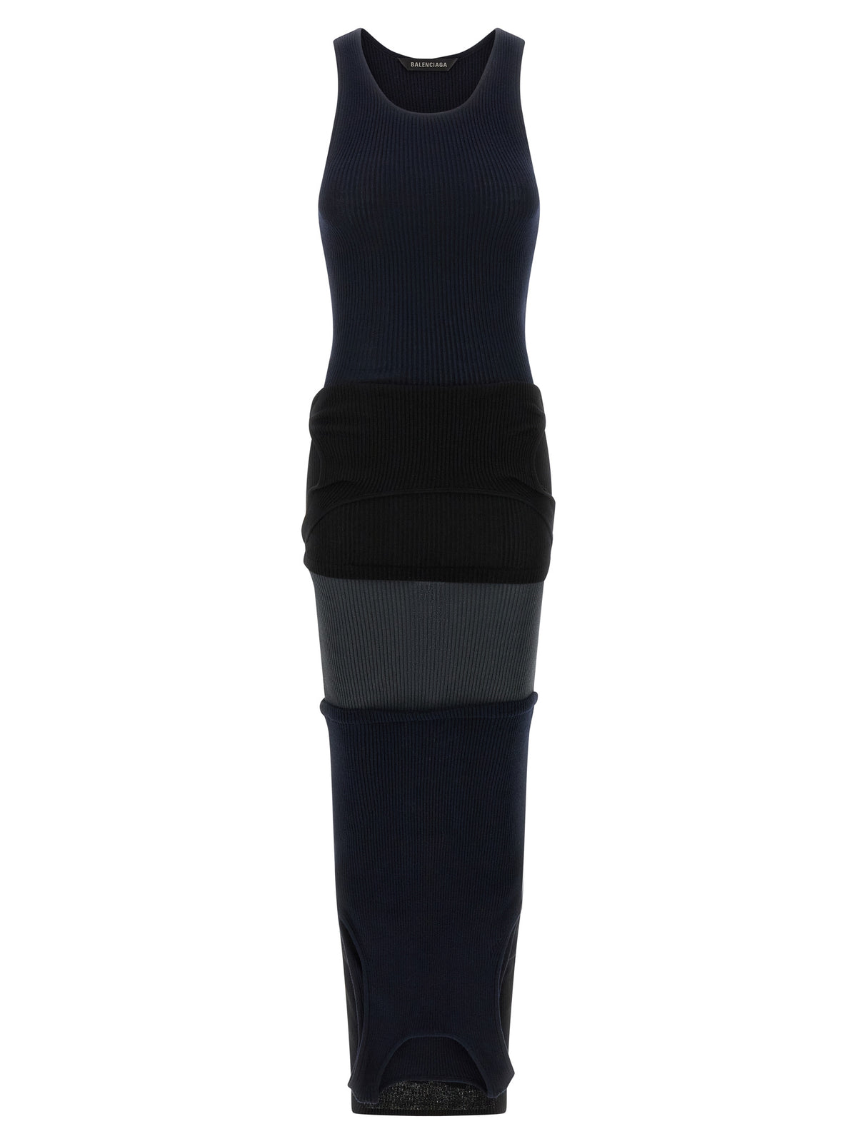 Abito lungo Balenciaga in cotone nero