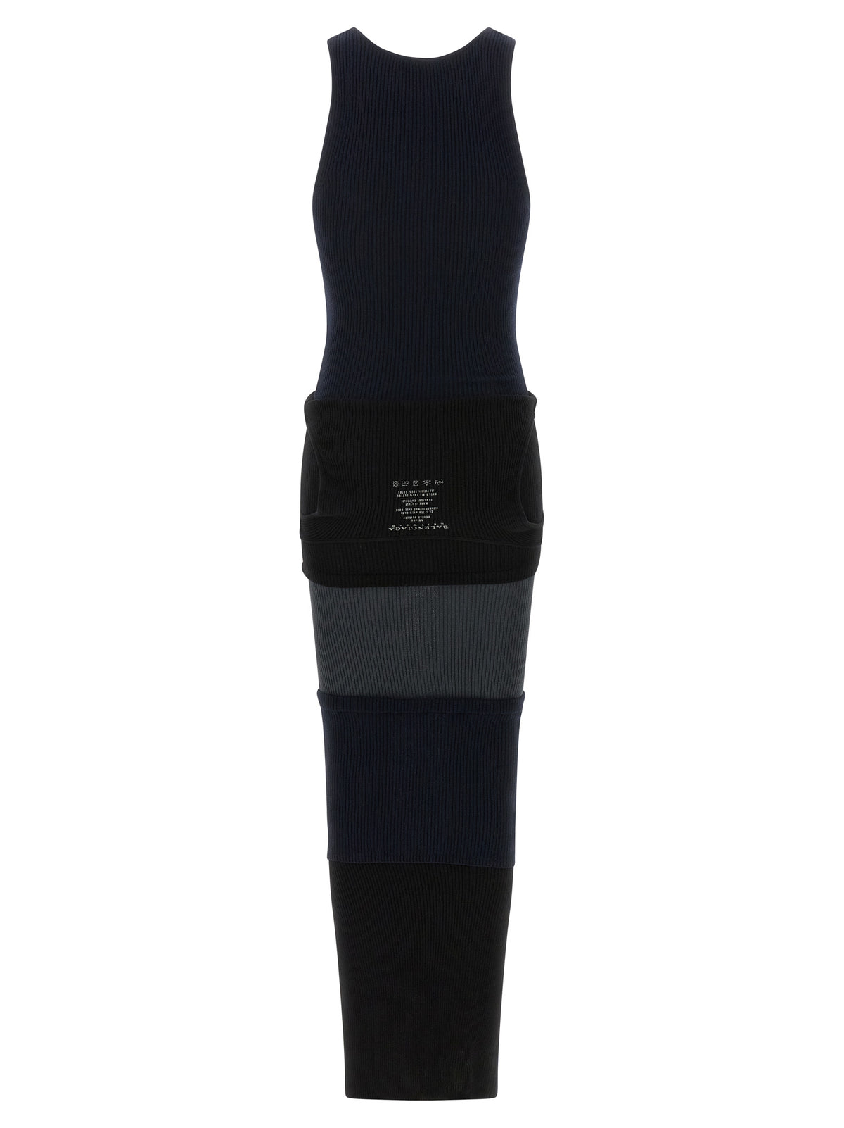 Abito lungo Balenciaga in cotone nero