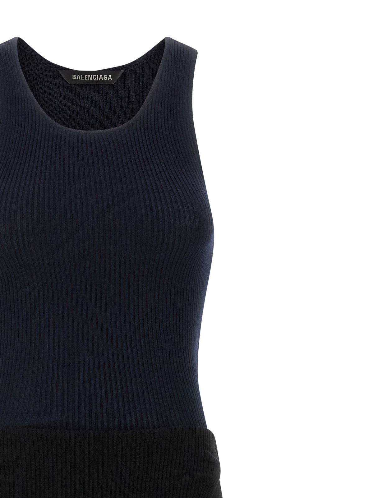 Abito lungo Balenciaga in cotone nero