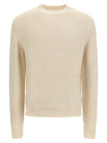 Jil Sander Maglione Bianco in Misto Alpaca