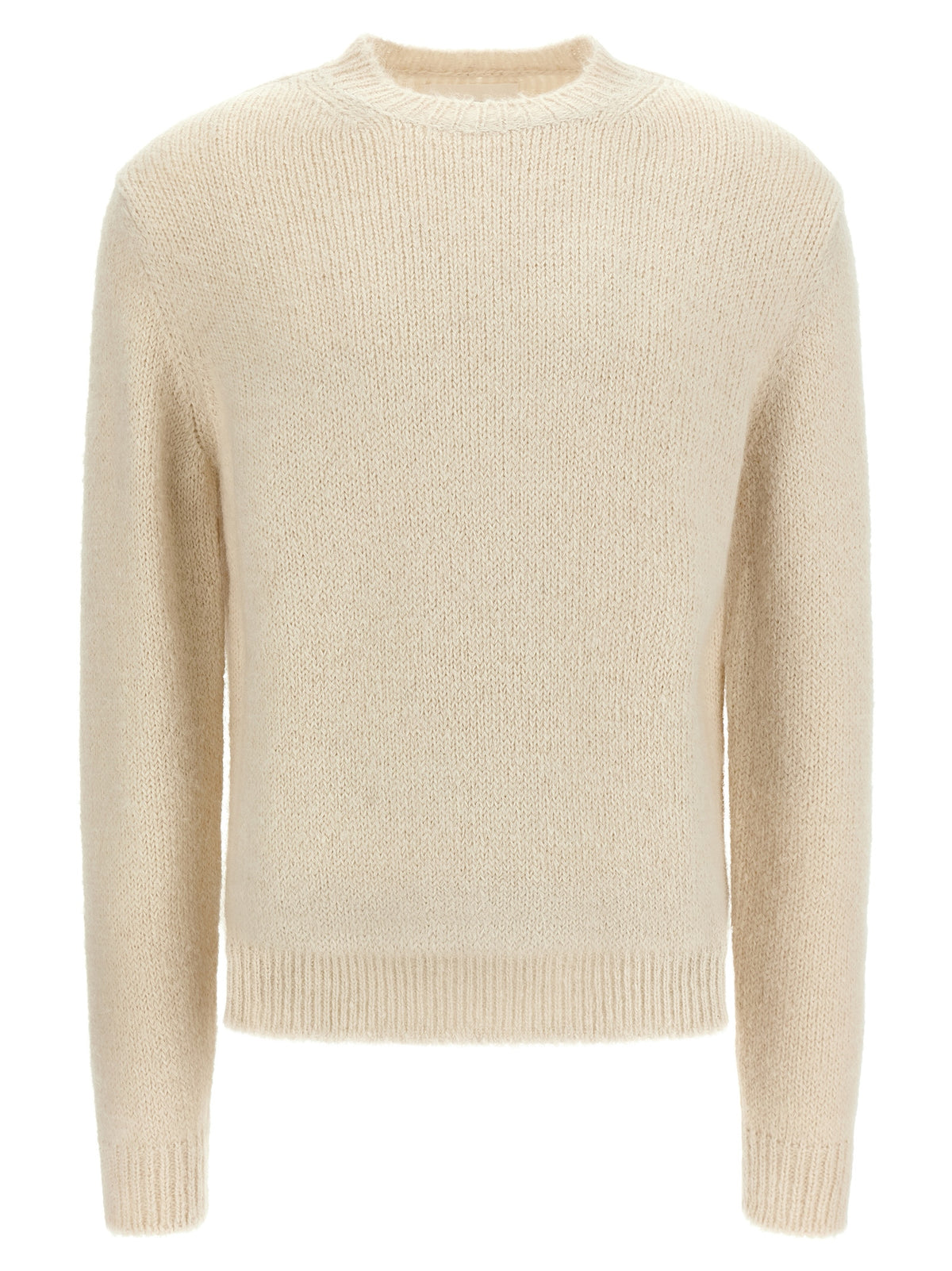Jil Sander Maglione Bianco in Misto Alpaca