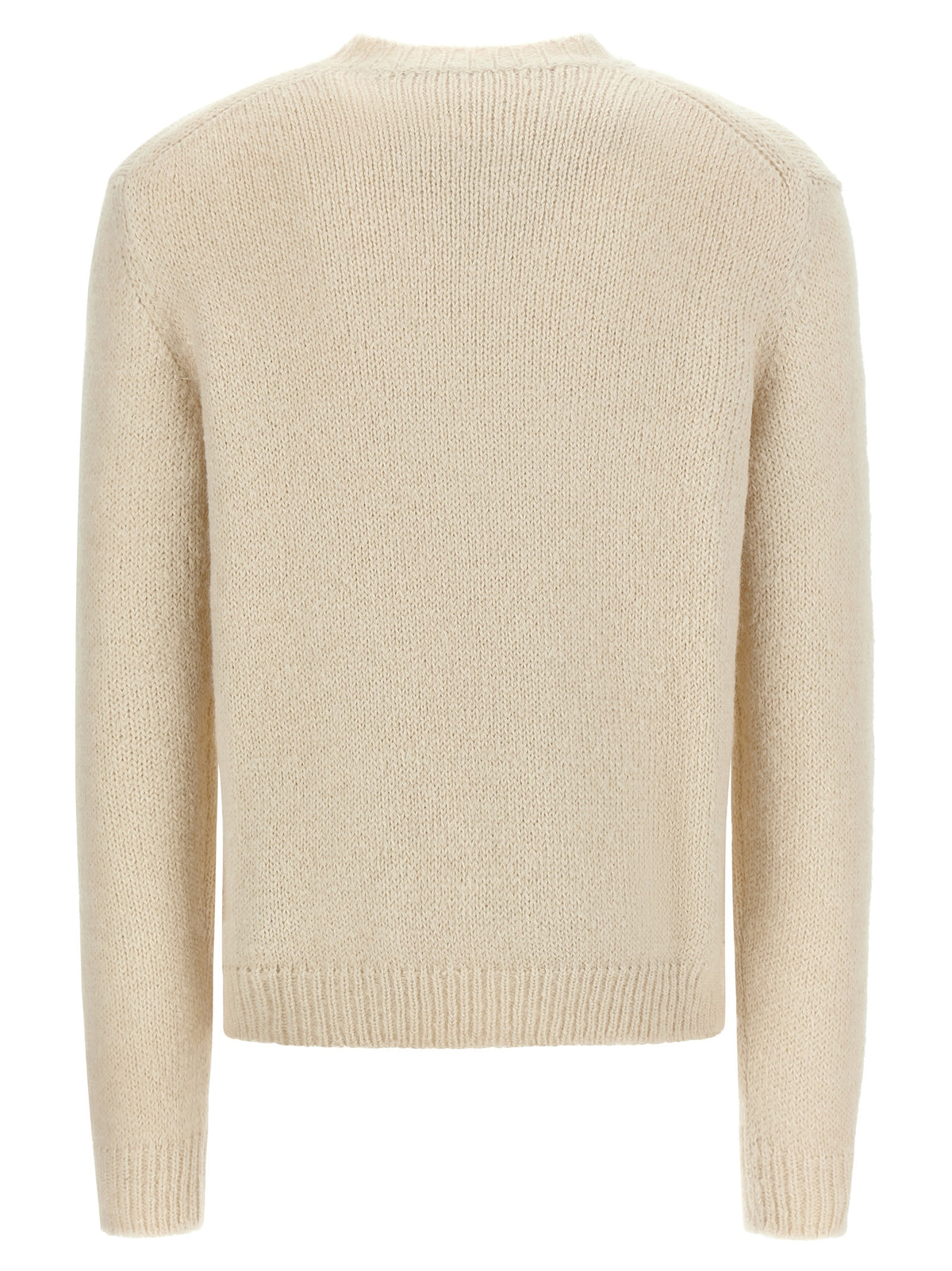 Jil Sander Maglione Bianco in Misto Alpaca