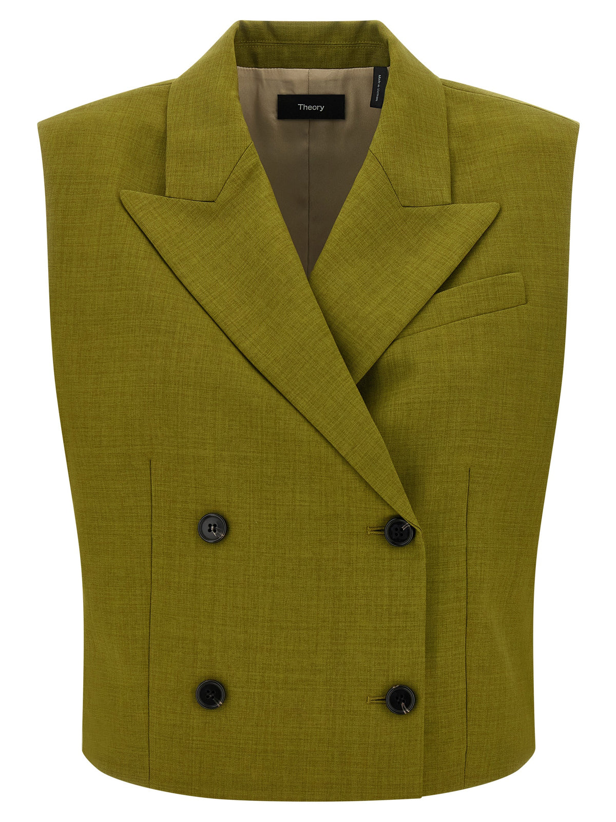 Theory Gilet City Twill Verde