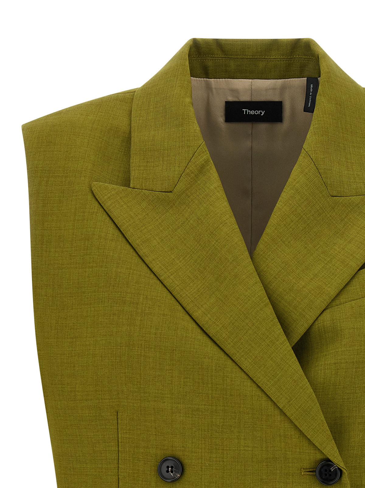 Theory Gilet City Twill Verde