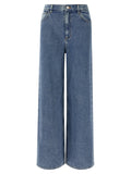 Jeans Theory blu in cotone a vita alta