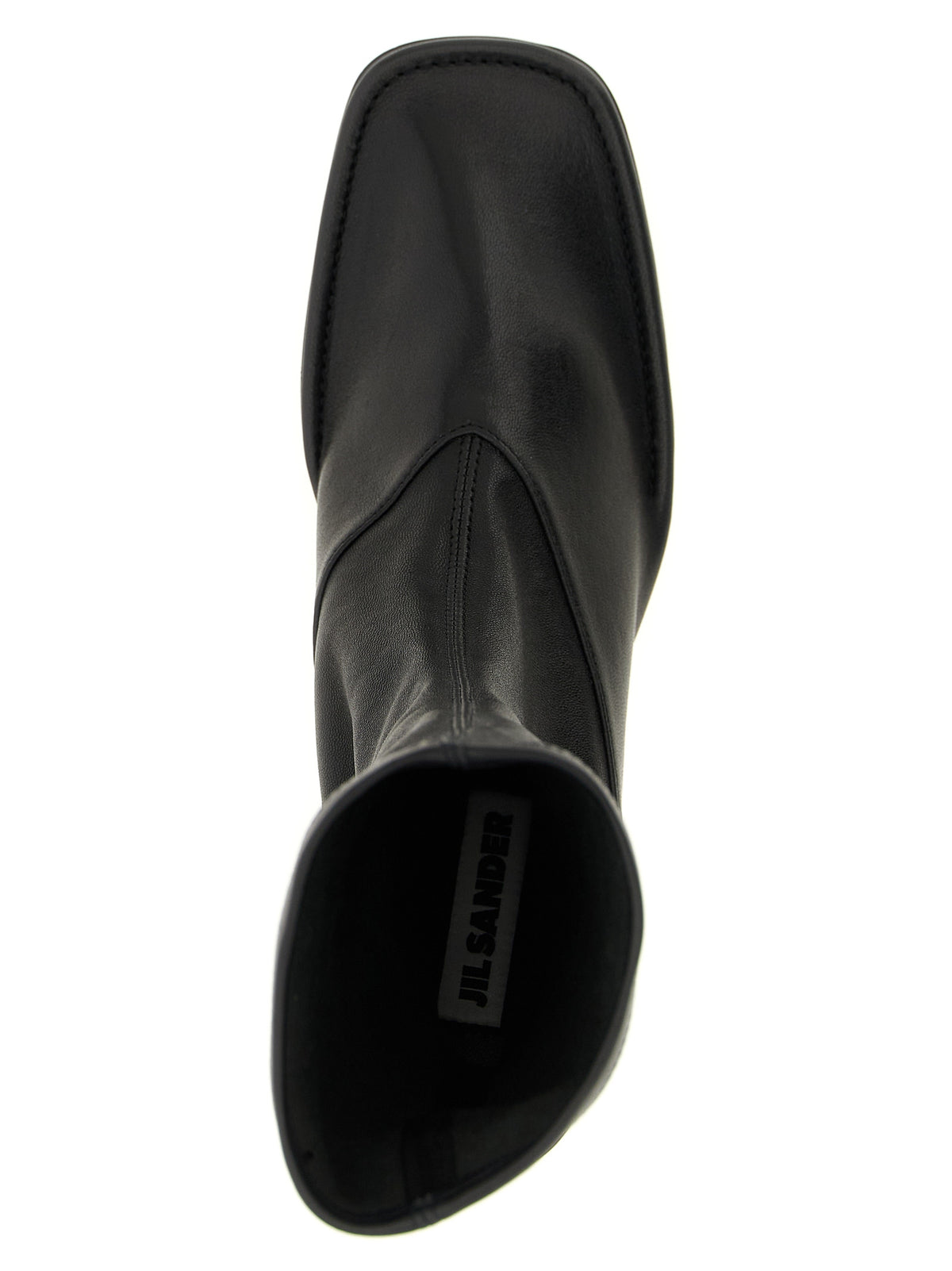 Stivaletti Jil Sander neri in pelle di agnello