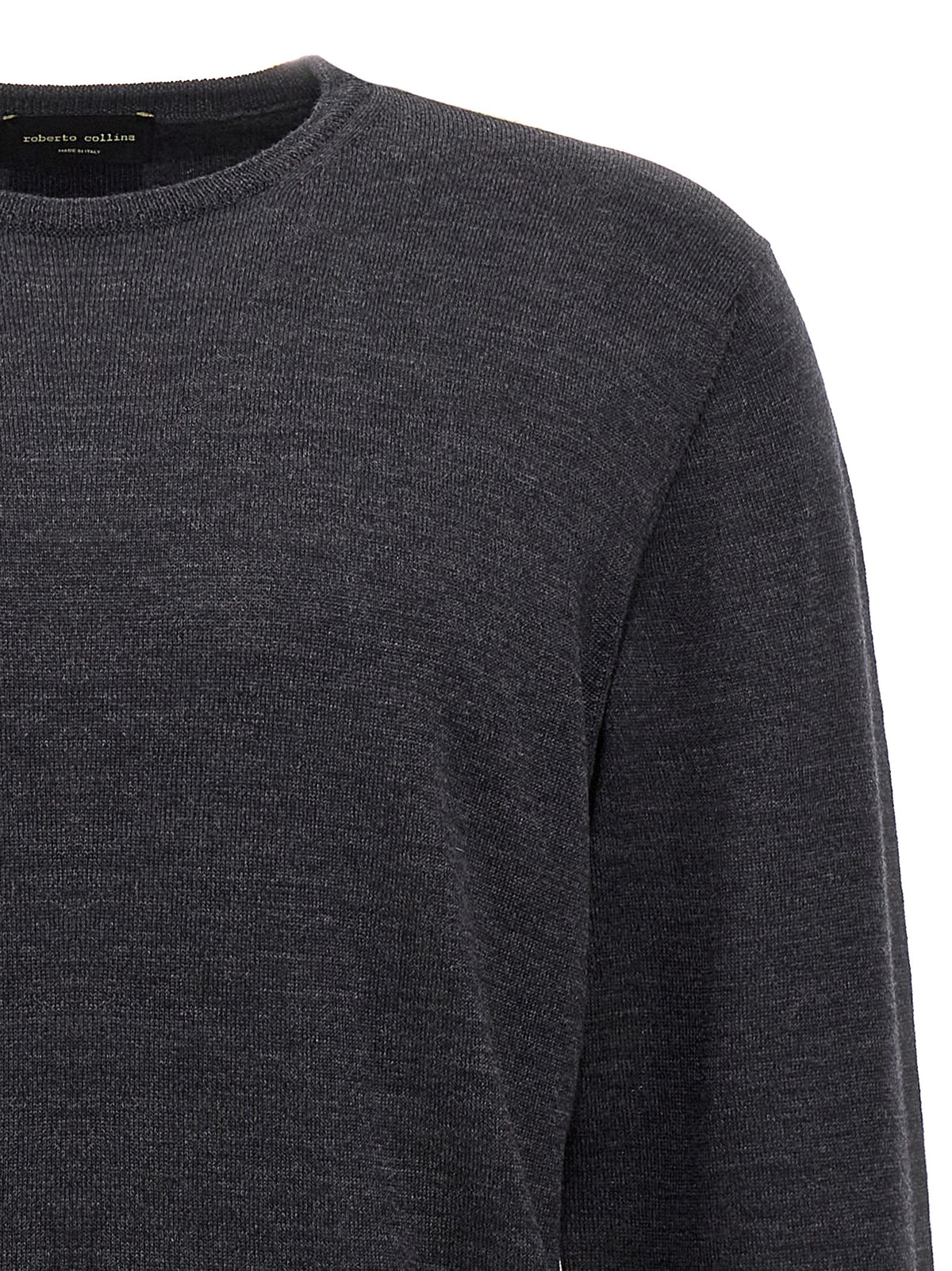 Roberto Collina Maglione Grigio in Lana Merino