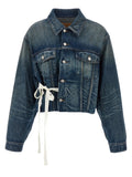 Giacca in denim di cotone blu MM6 Maison Margiela