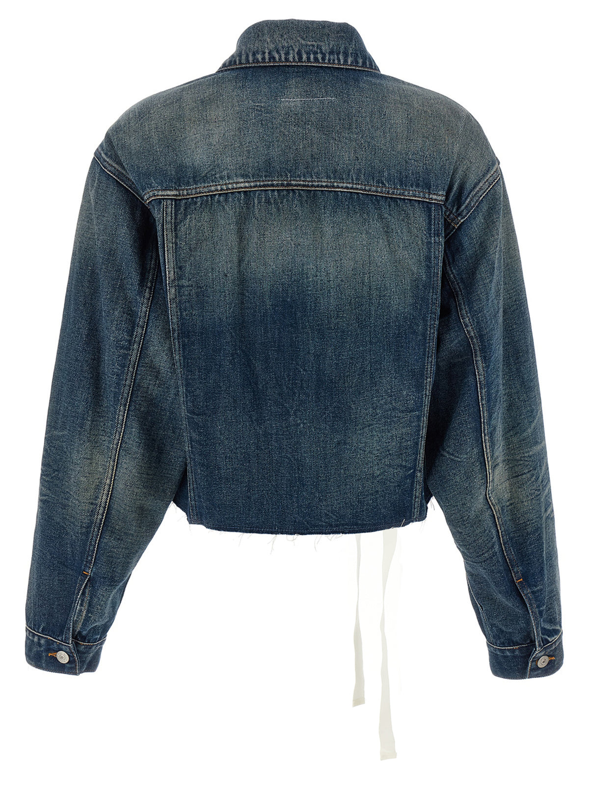 Giacca in denim di cotone blu MM6 Maison Margiela