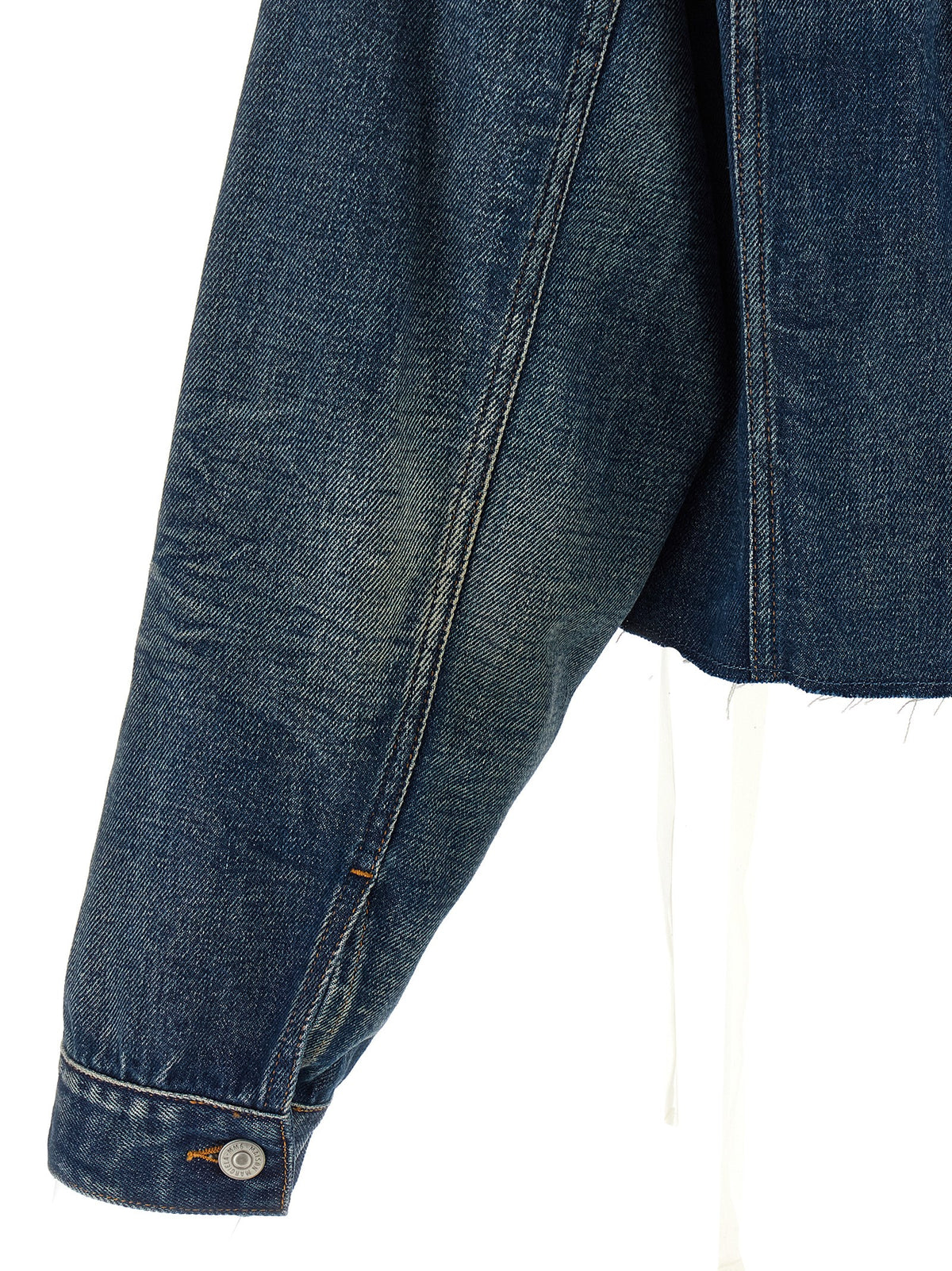 Giacca in denim di cotone blu MM6 Maison Margiela