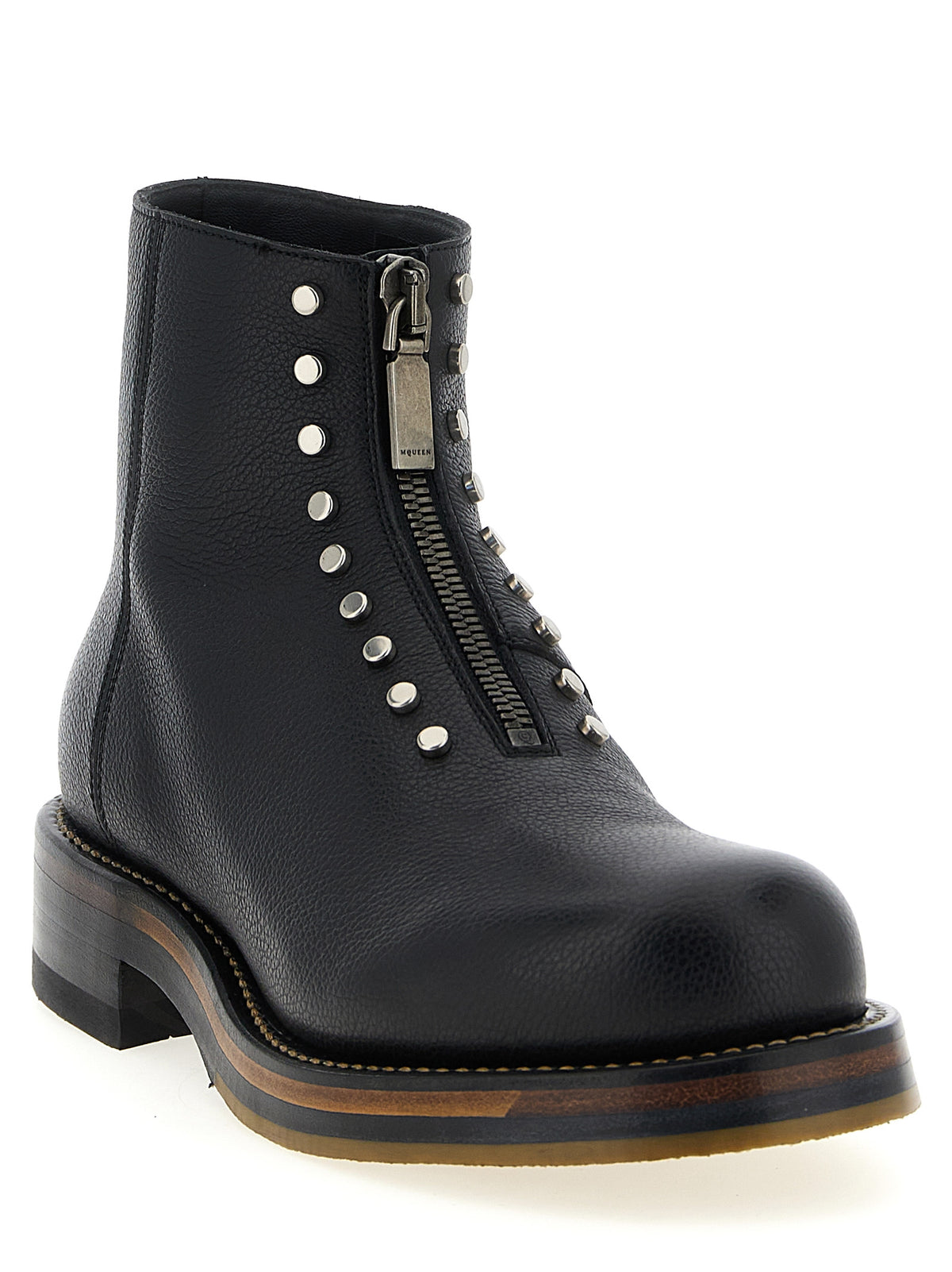 Stivaletti Alexander McQueen in pelle di vitello nera