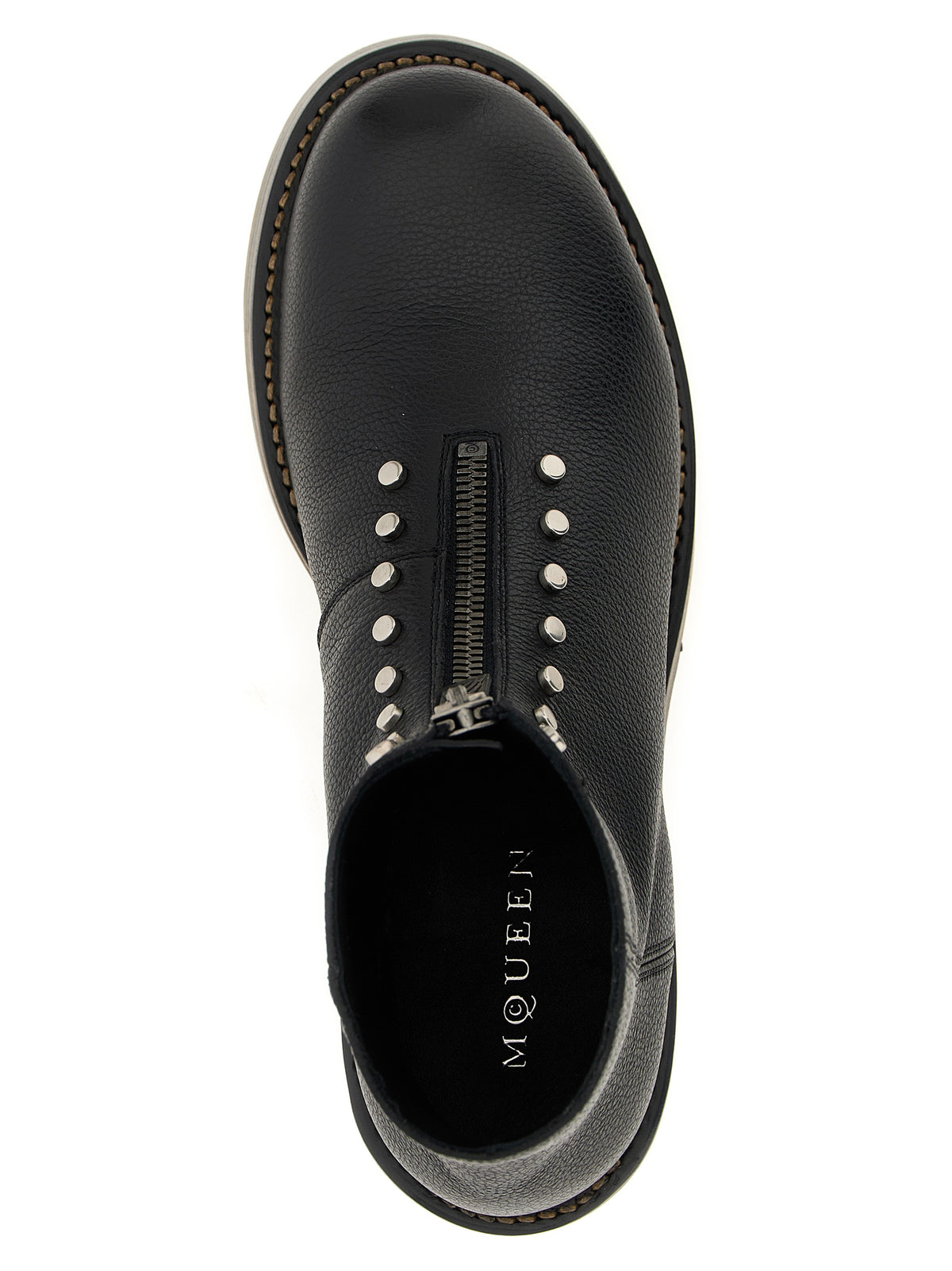 Stivaletti Alexander McQueen in pelle di vitello nera