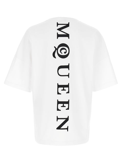 Alexander McQueen Zweifarbiges Baumwoll-T-Shirt