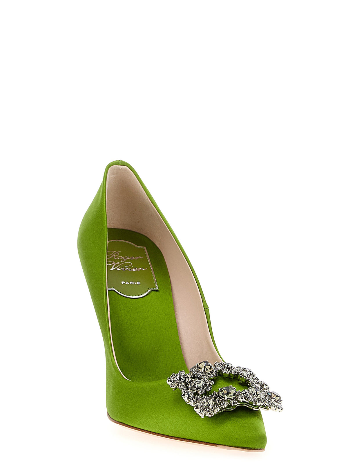 Décolleté Roger Vivier bicolor in viscosa con tacco alto