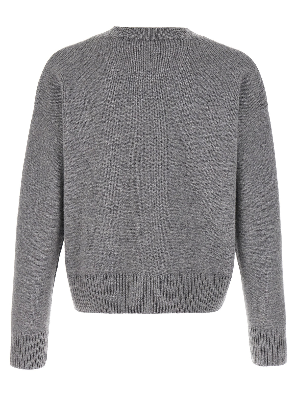 Ami Paris Maglione Grigio con Scollo a V