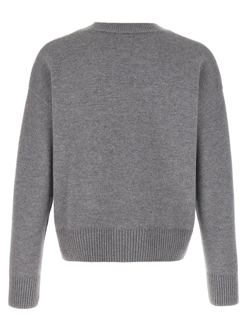 Ami Paris Grauer Pullover mit V-Ausschnitt