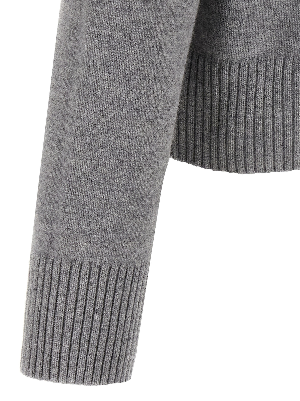 Ami Paris Maglione Grigio con Scollo a V