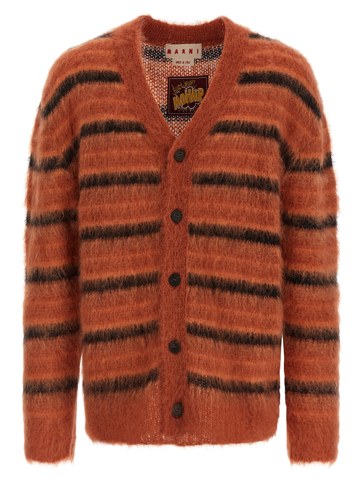 Cardigan Marni in tessuto arancione