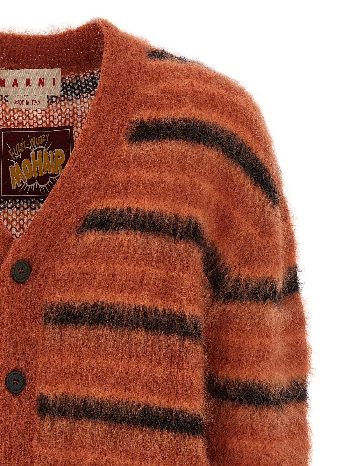 Cardigan Marni in tessuto arancione