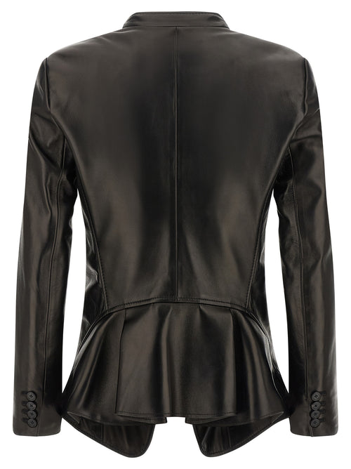 Alexander McQueen Blazer aus schwarzem Lammleder