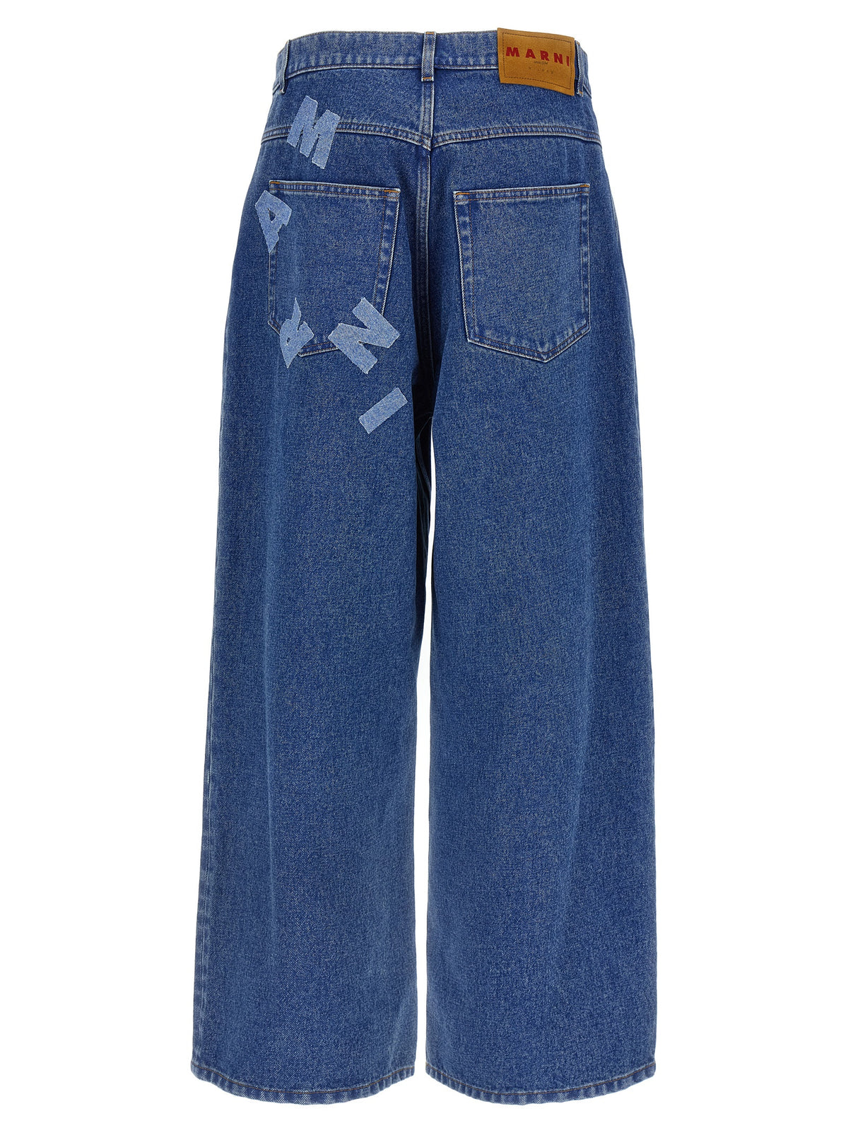 Jeans in denim di cotone blu Marni