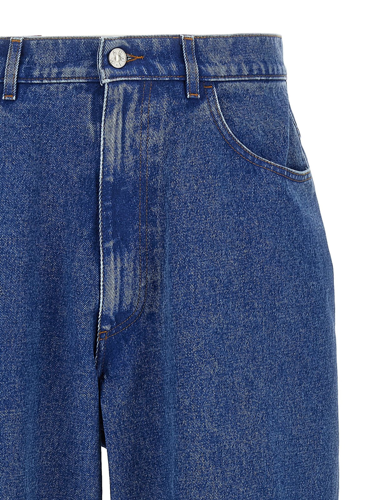 Jeans in denim di cotone blu Marni
