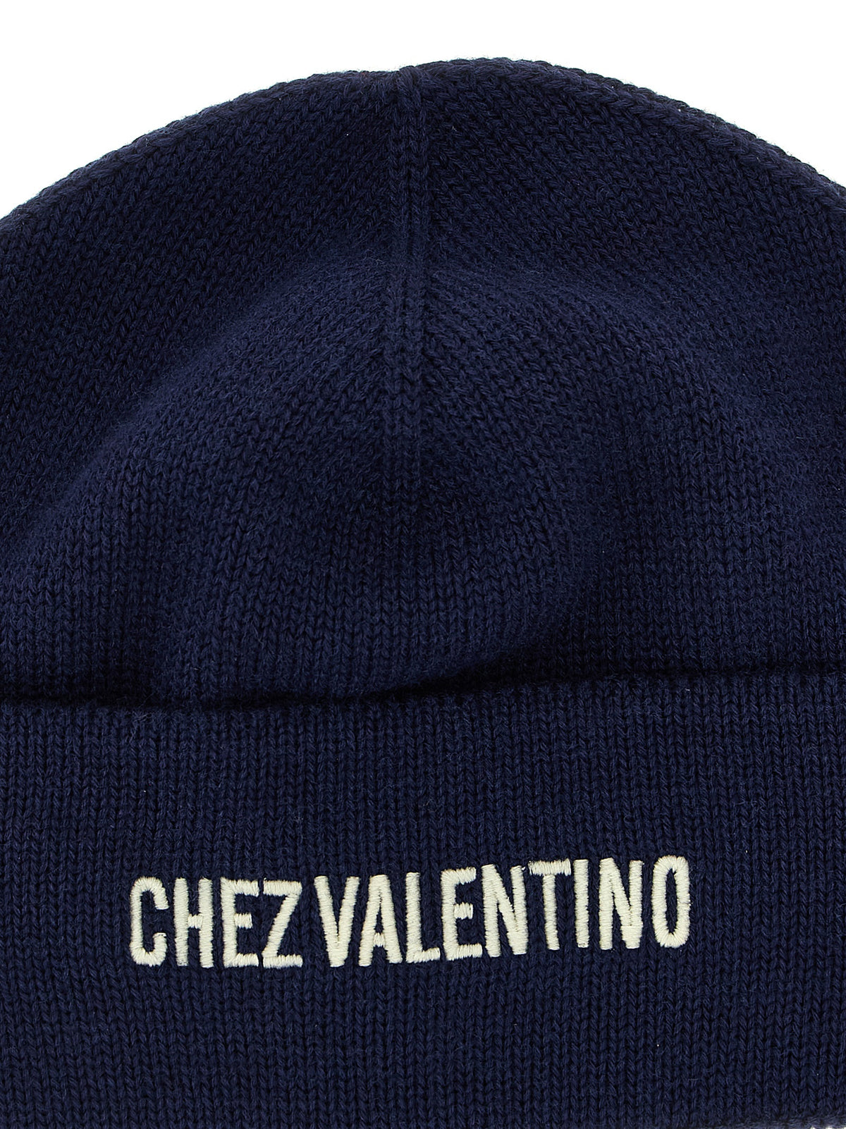 Berretto in cotone blu Valentino Garavani