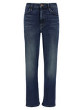 Jeans a zampa in cotone blu denim Mother
