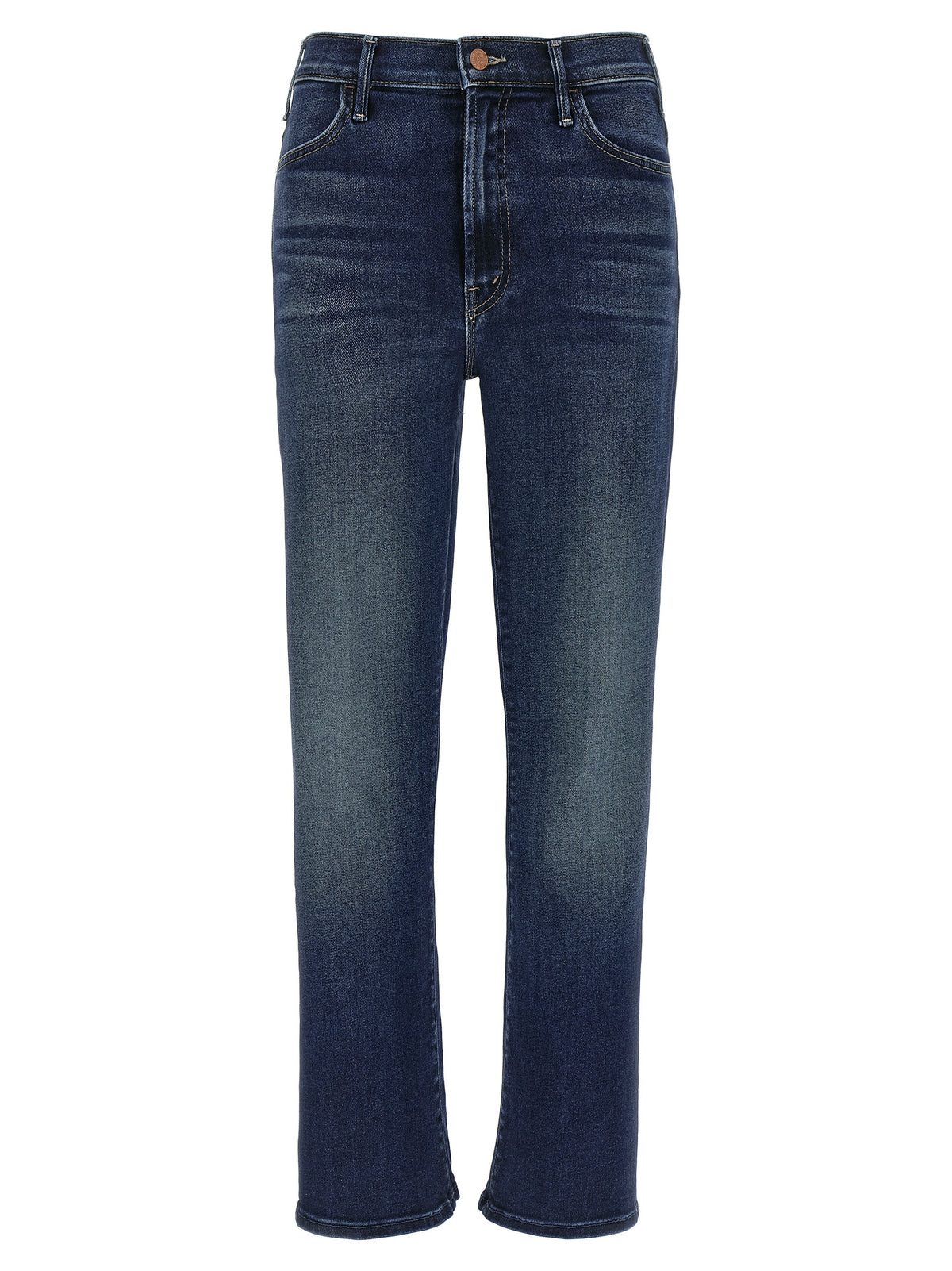 Jeans a zampa in cotone blu denim Mother