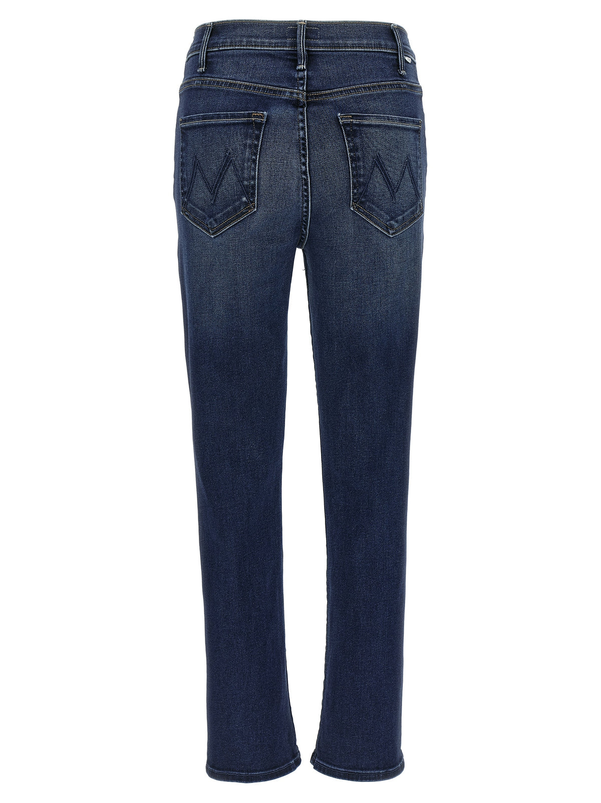 Jeans a zampa in cotone blu denim Mother