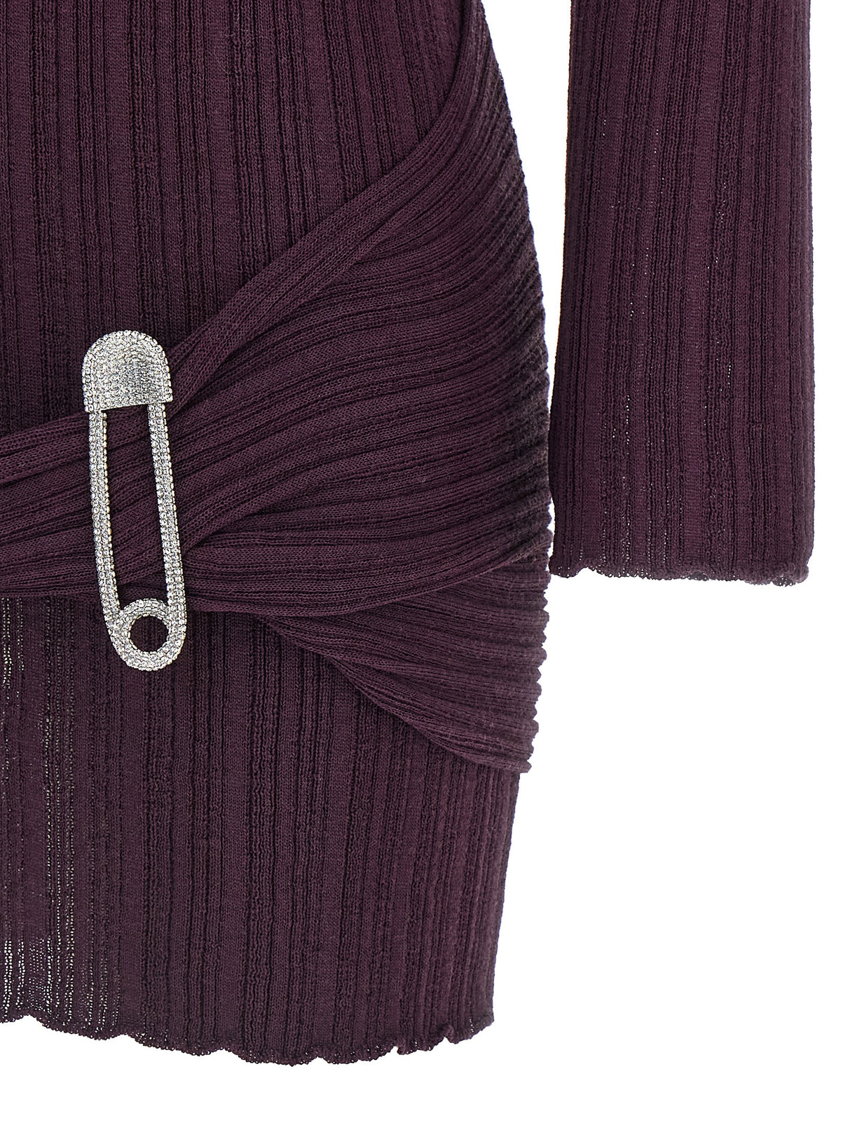 Giuseppe Di Morabito Vestito Corto in Lana Viola
