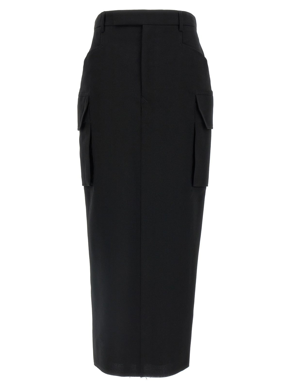 Gonna midi Rick Owens in lana nera