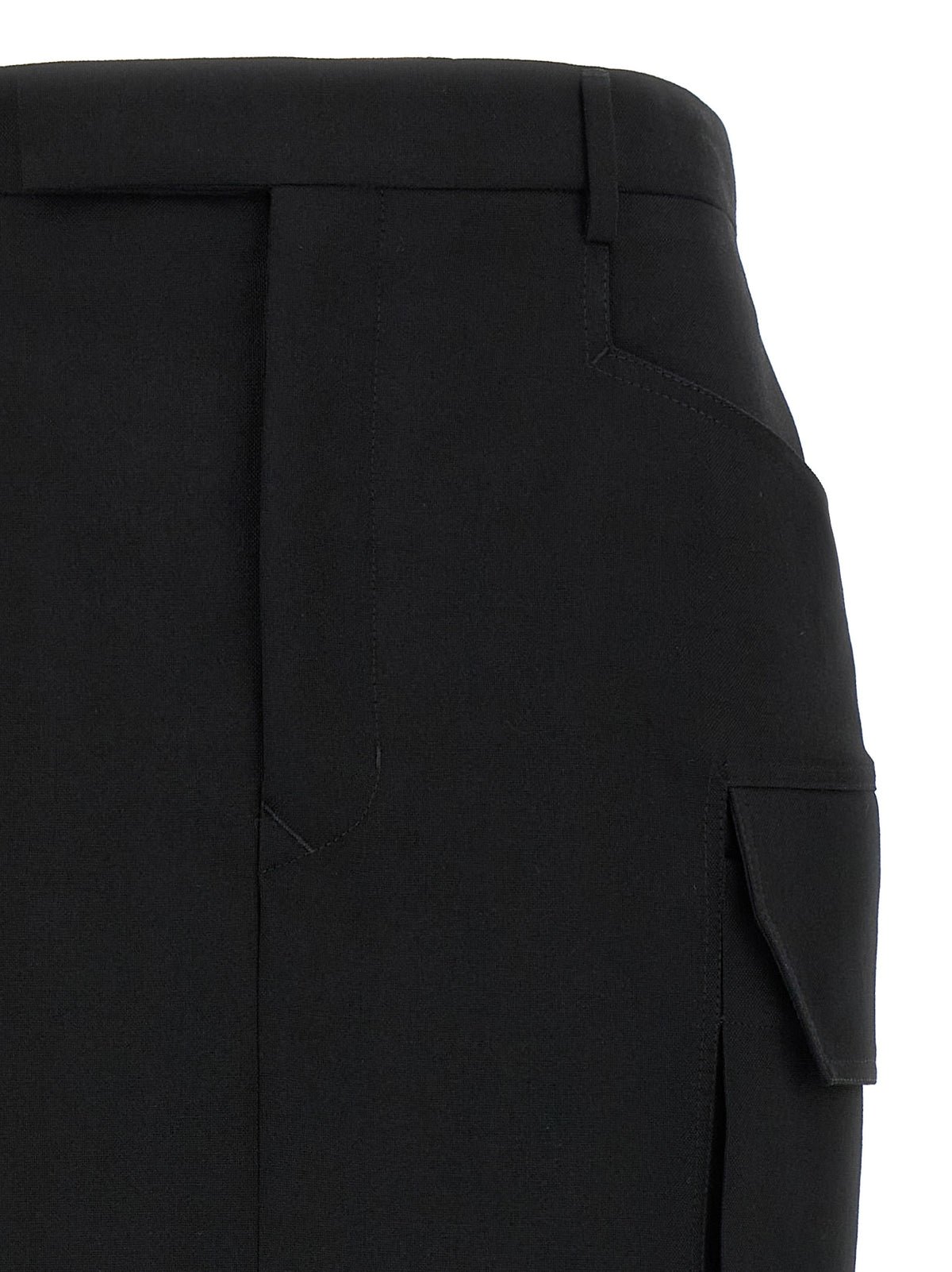 Gonna midi Rick Owens in lana nera