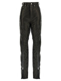 Pantaloni neri in pelle Rick Owens
