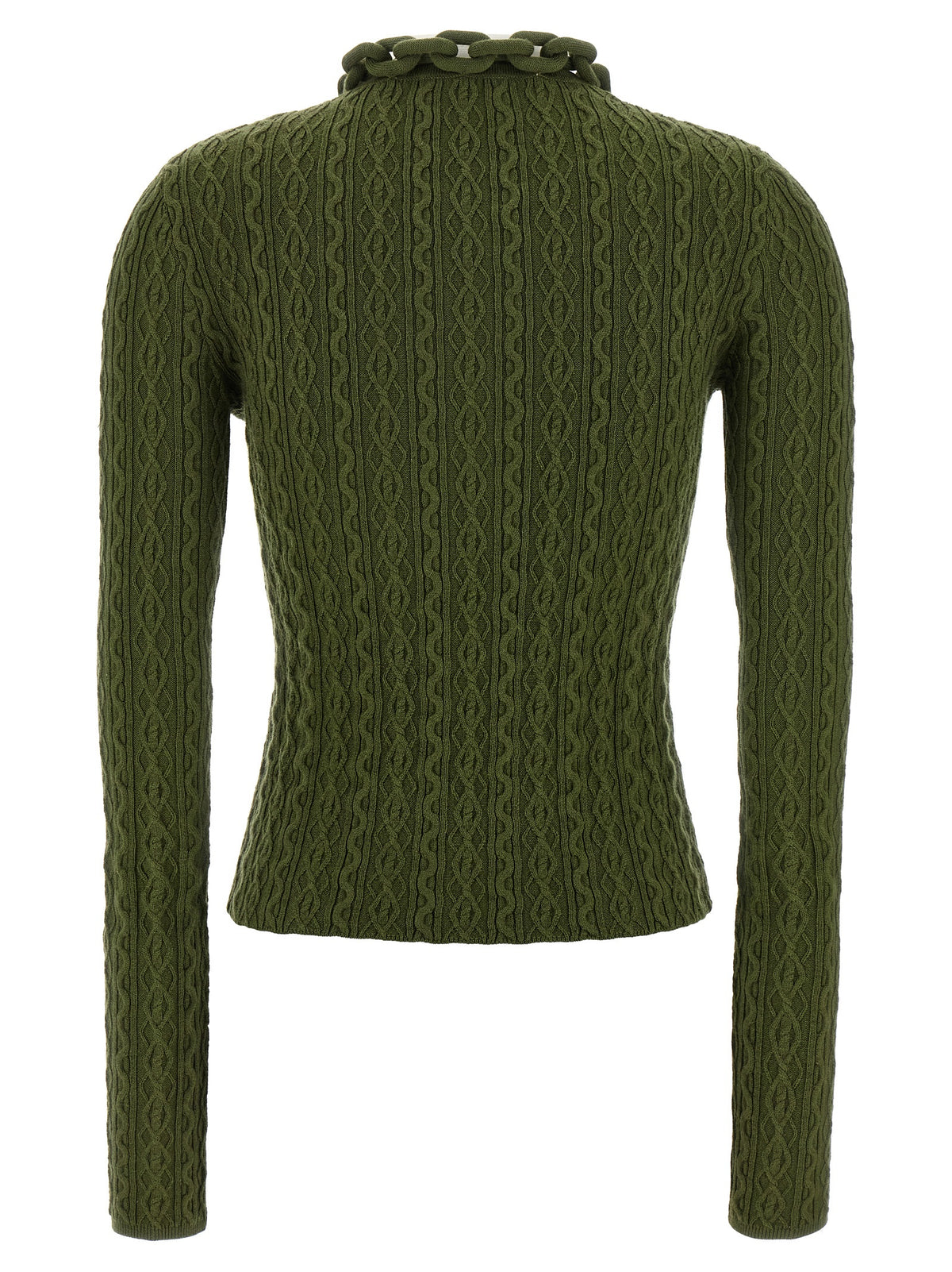 Cardigan in lana bicolore Paco Rabanne