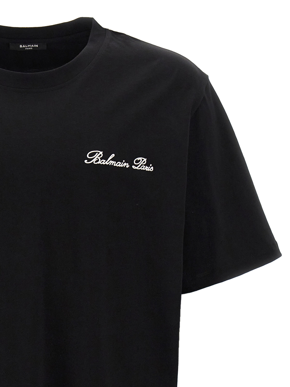 T-shirt Balmain bicolore in cotone