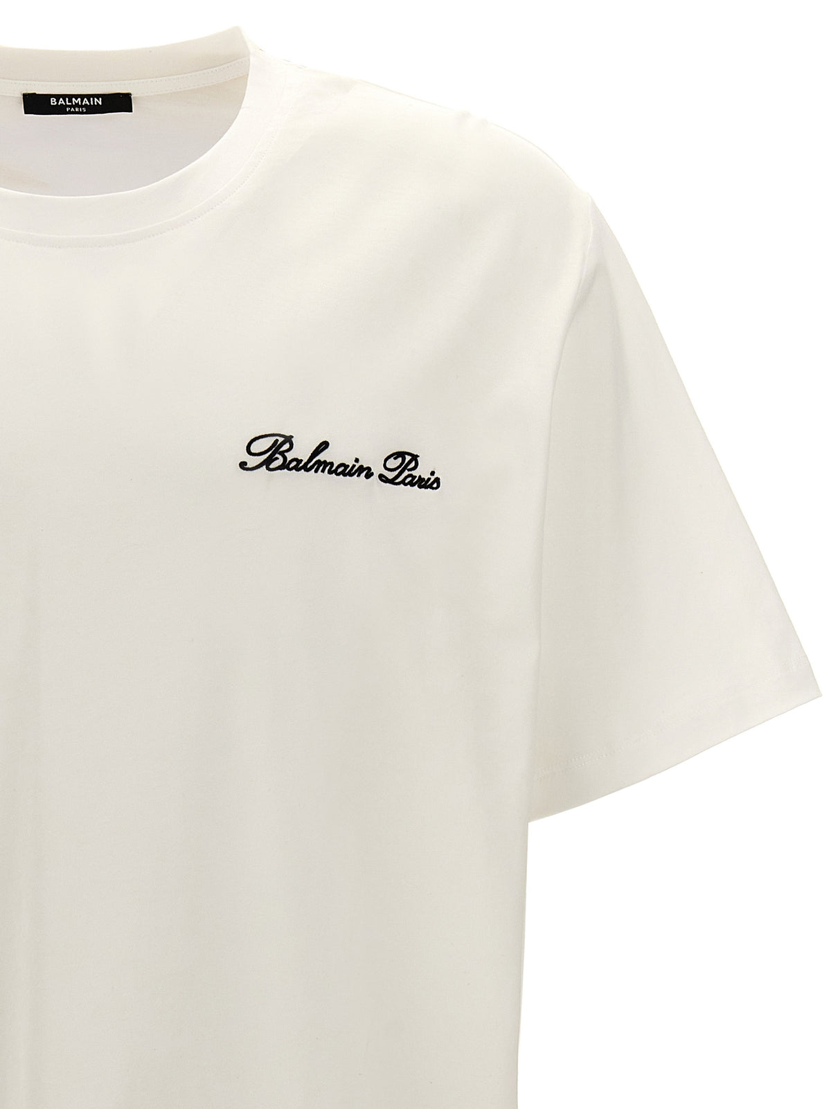 T-shirt Balmain bicolore in cotone