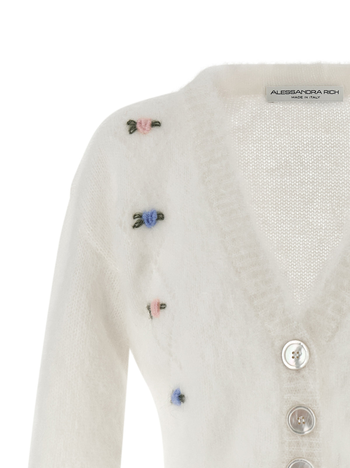 Gilet blanc en laine Alessandra Rich