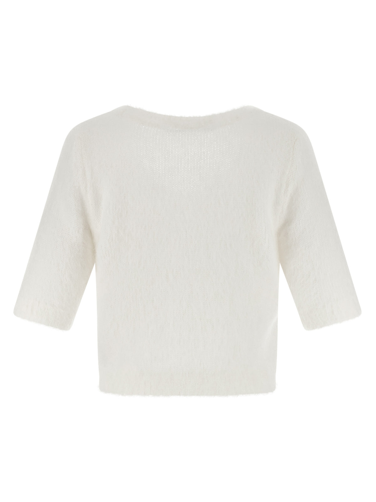 Cardigan bianco in lana Alessandra Rich